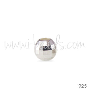 Sterling silver disco ball bead 3mm (5)