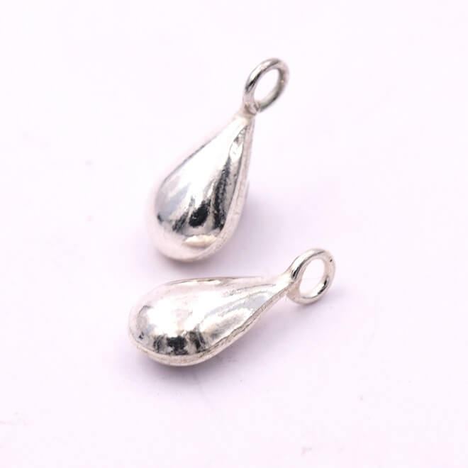 Charm Pendant Drop Sterling Silver 9x5mm (1)