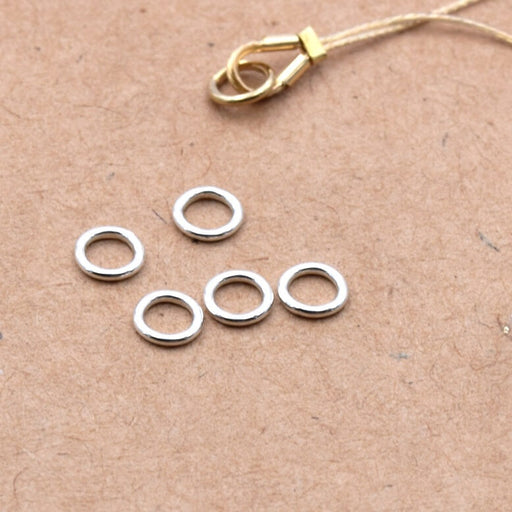 Jump Rings Closed Sterling Silver - 4x0.64mm (5)