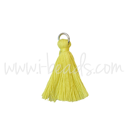 mini tassel with ring yellow 25mm (1)