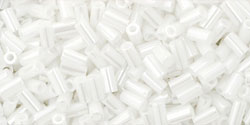 Cc121 - Toho bugle beads 3mm opaque lustered white (10g)