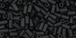 cc49f - Toho bugle beads 3mm opaque frosted jet (10g)
