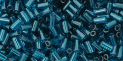 cc7bd - Toho bugle beads 3mm transparent capri blue (10g)