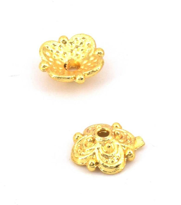 Bead caps Ethnic golden Quality 8mm (2)