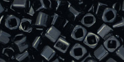 cc49 - Toho cube beads 3mm opaque jet (10g)