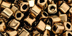 cc221 - Toho cube beads 4mm bronze (10g)