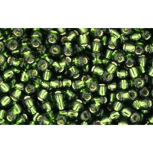 cc37 - Toho beads 11/0 silver lined olivine (10g)