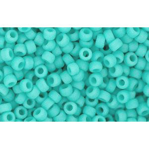 cc55f - Toho beads 11/0 opaque frosted turquoise (10g)