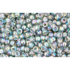 cc176 - Toho beads 11/0 transparent rainbow black diamond (10g)