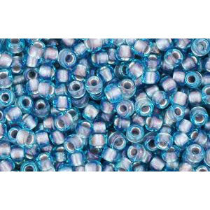 cc277 - Toho beads 11/0 aqua/lavender lined (10g)