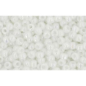 cc401 - Toho beads 11/0 opaque rainbow white (10g)