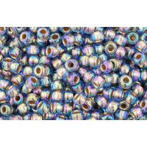 cc997 - Toho beads 11/0 gold lined rainbow light sapphire (10g)