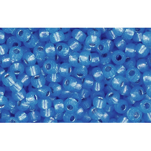 cc2102 - Toho beads 11/0 silver lined milky montana blue (10g)