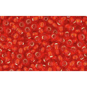 Buy cc25 - Toho beads 11/0 silver lined light siam ruby (10g)