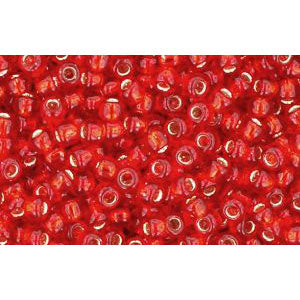 cc25b - Toho beads 11/0 silver lined siam ruby (10g)