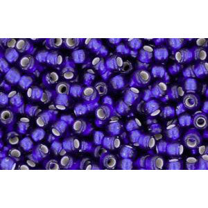 cc28df - Toho beads 11/0 silver lined frosted cobalt(10g)