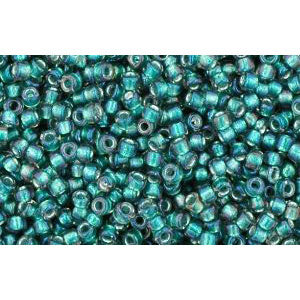 Buy cc270 - Toho beads 15/0 rainbow crystal/prairie green lined (5g)