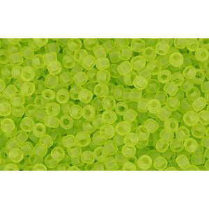 cc4f - Toho beads 15/0 transparent frosted lime green (5g)