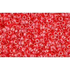 Buy cc341 - Toho beads 15/0 inside colour crystal/tomato lined (5g)