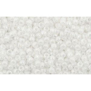 cc401 - Toho beads 15/0 opaque rainbow white (5g)