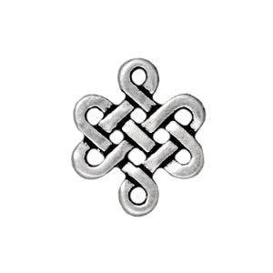 Eternity charm and link metal antique silver plated 11mm (1)