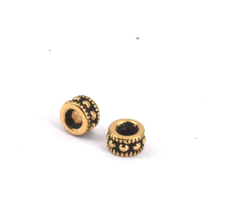 Beads Heishi antique Gold 4x2mm (2)