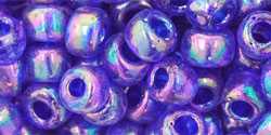 cc87 - Toho beads 3/0 trans rainbow cobalt (10g)