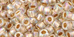 cc994 - Toho beads 6/0 gold lined rainbow crystal (10g)