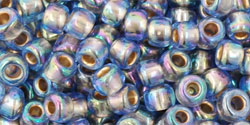 cc997 - Toho beads 6/0 gold lined rainbow light sapphire (10g)