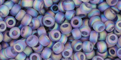 cc166df - Toho beads 8/0 transparent rainbow frosted light tanzanite (10g)