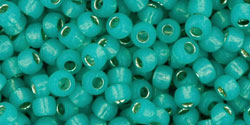 cc2104 - Toho beads 8/0 silver lined milky teal (10g)