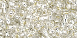 cc21 - Toho beads 8/0 silver lined crystal (10g)