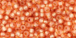 cc2112 - Toho beads 11/0 silver lined milky grapefruit (10g)