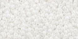 cc121 - Toho beads 15/0 opaque lustered white (5g)