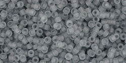 cc9f - Toho beads 15/0 transparent frosted light gray (5g)