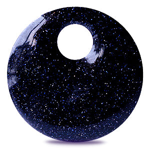 Round pendant blue goldstone 48mm (1)