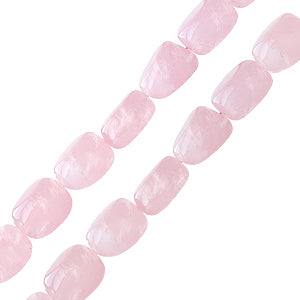 Rose quartz nugget beads 8x10mm strand (1)