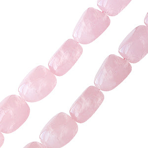 Rose quartz nugget beads 12x16mm strand (1)