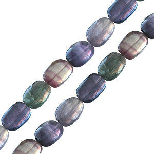 Rainbow fluorite nugget beads 8x10mm strand (1)