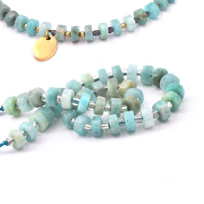 Heishi Rondelle Beads Amazonite - 6x3mm (1 Strand-19cm)