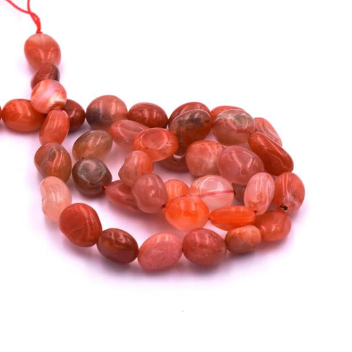 Natural red agate nugget bead 8-13x7-8mm (1 strand)