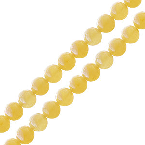 Yellow jade round beads 4mm strand (1)