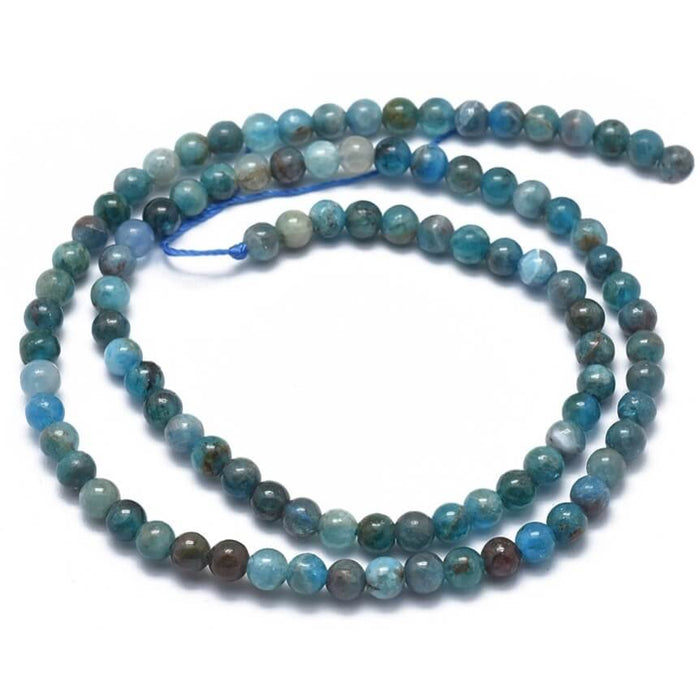 Round Apatite Beads 4mm - Hole: 0.8mm - strand 39cm (1 strand)