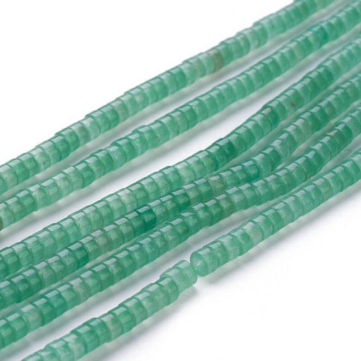 Heishi Beads Rondelles Aventurine 4x2,5mm - Strand 38cm (1 strand)