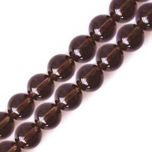 Smoky quartz round beads 6mm strand (1)