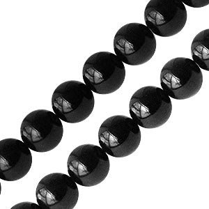 Black onyx round beads 8mm strand (1)