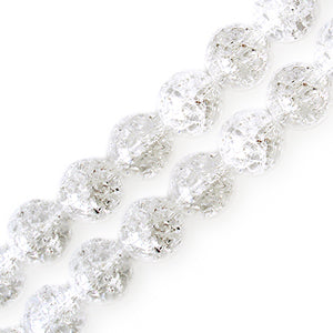 Buy Crackled crystal quartz round beads 8mm strand (1)