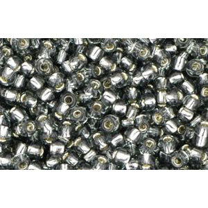 cc29bf - Toho beads 11/0 silver lined frosted grey (10g)