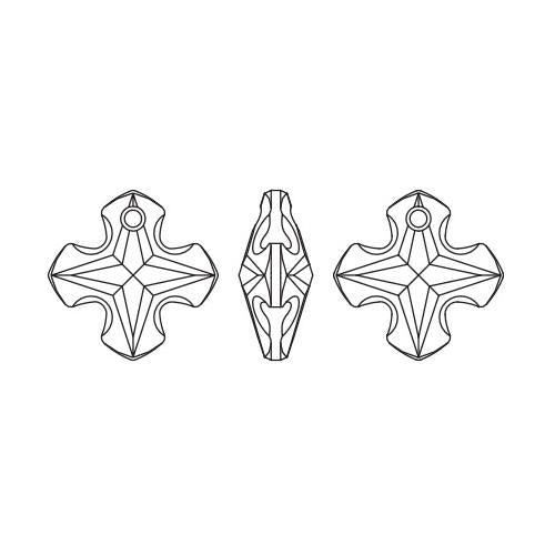 Swarovski 6867 Greek cross pendant crystal metallic sunshine 18mm (1)