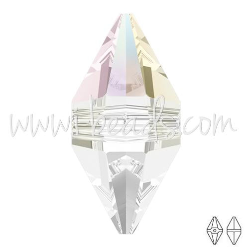 Swarovski Elements 5747 double spike crystal AB 16x8mm (1)